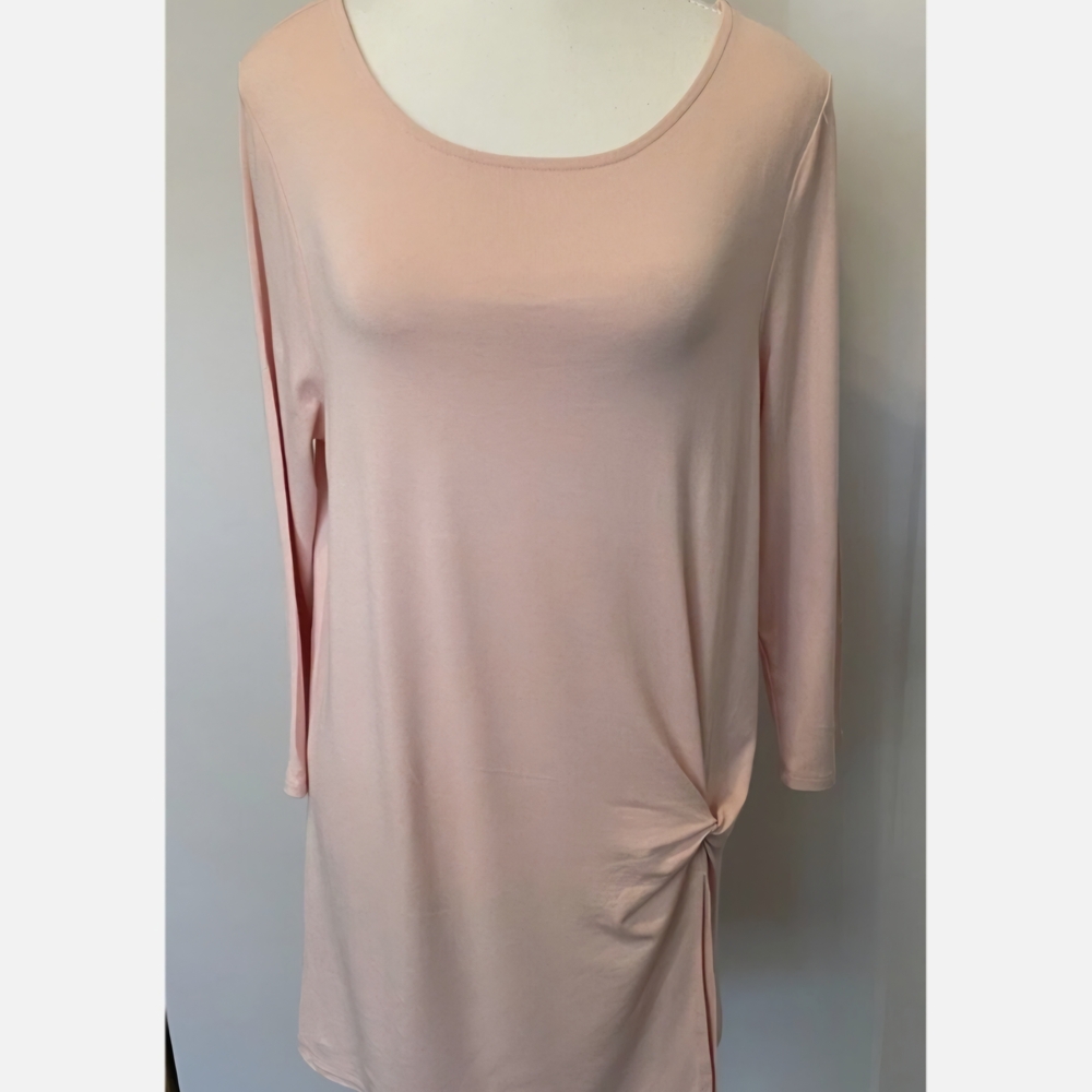 Cupio LARGE Pink Top Long Sleeve Tunic Top